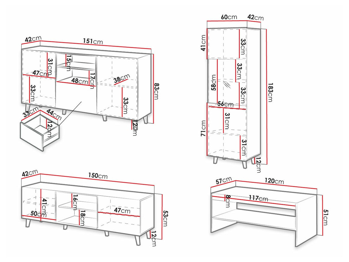 Nappali szett PAFOS I (Sinenko I) (Fehér)