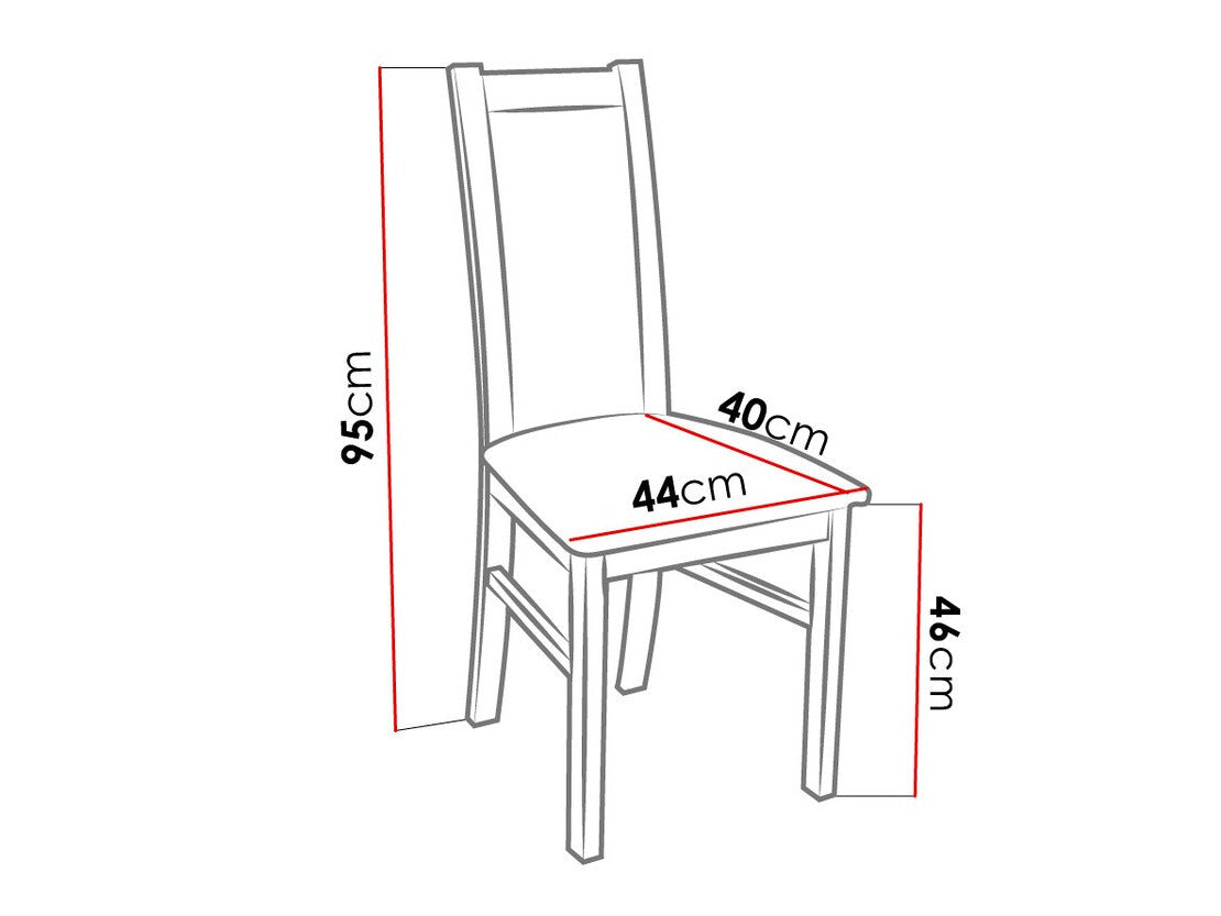 Szék K17 (JK17), Fa színe: Wenge, Kárpit: Lawa 02