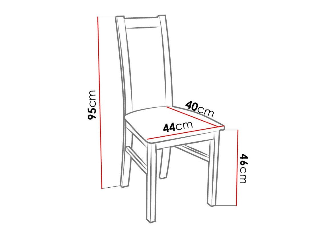 Szék K17 (JK17), Fa színe: Wenge, Kárpit: Öko bőr Soft 010