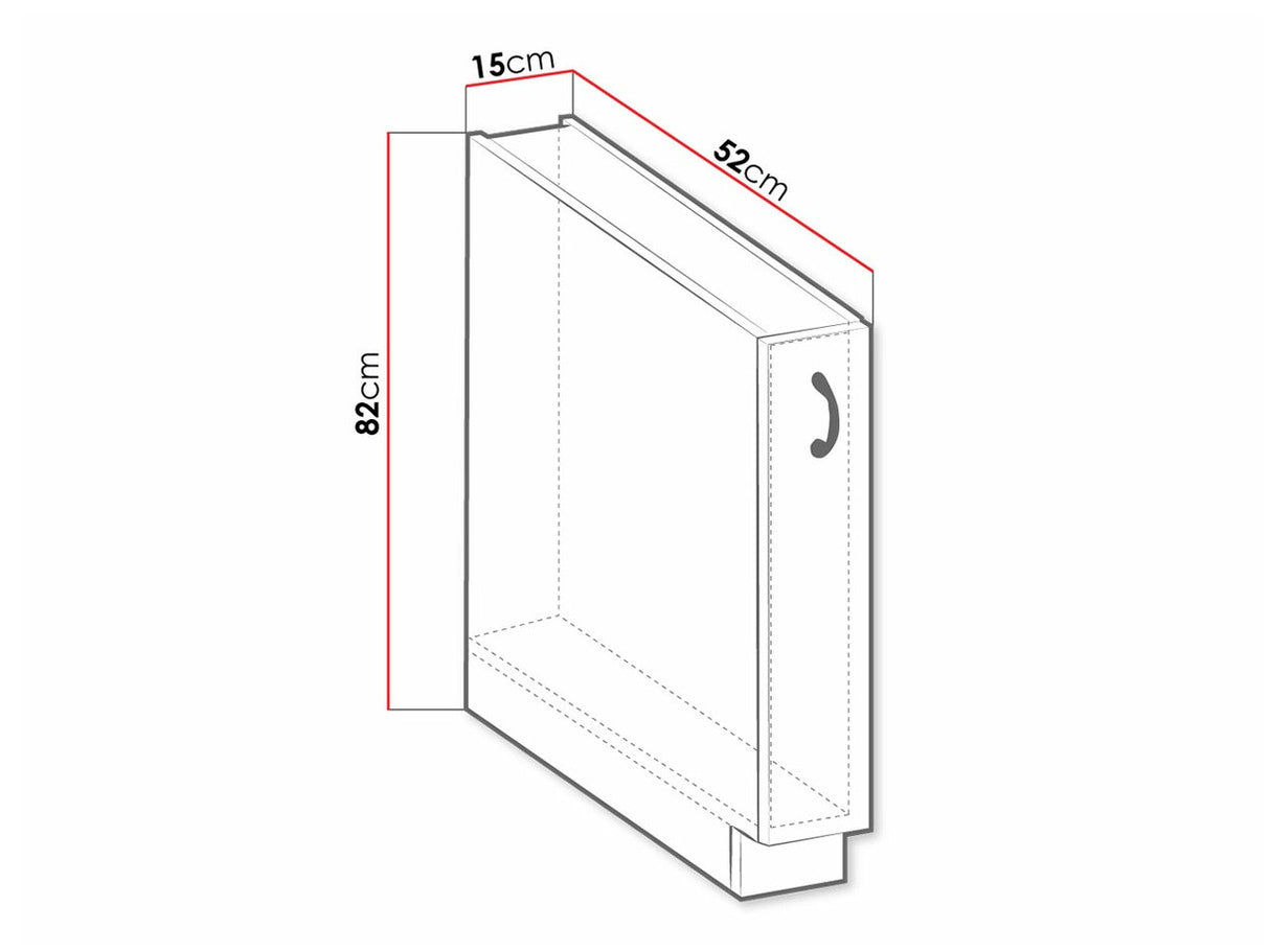 Moduláris szekrény kihúzható fiókkal 15 D CARGO BB RETROLINE (Fehér)