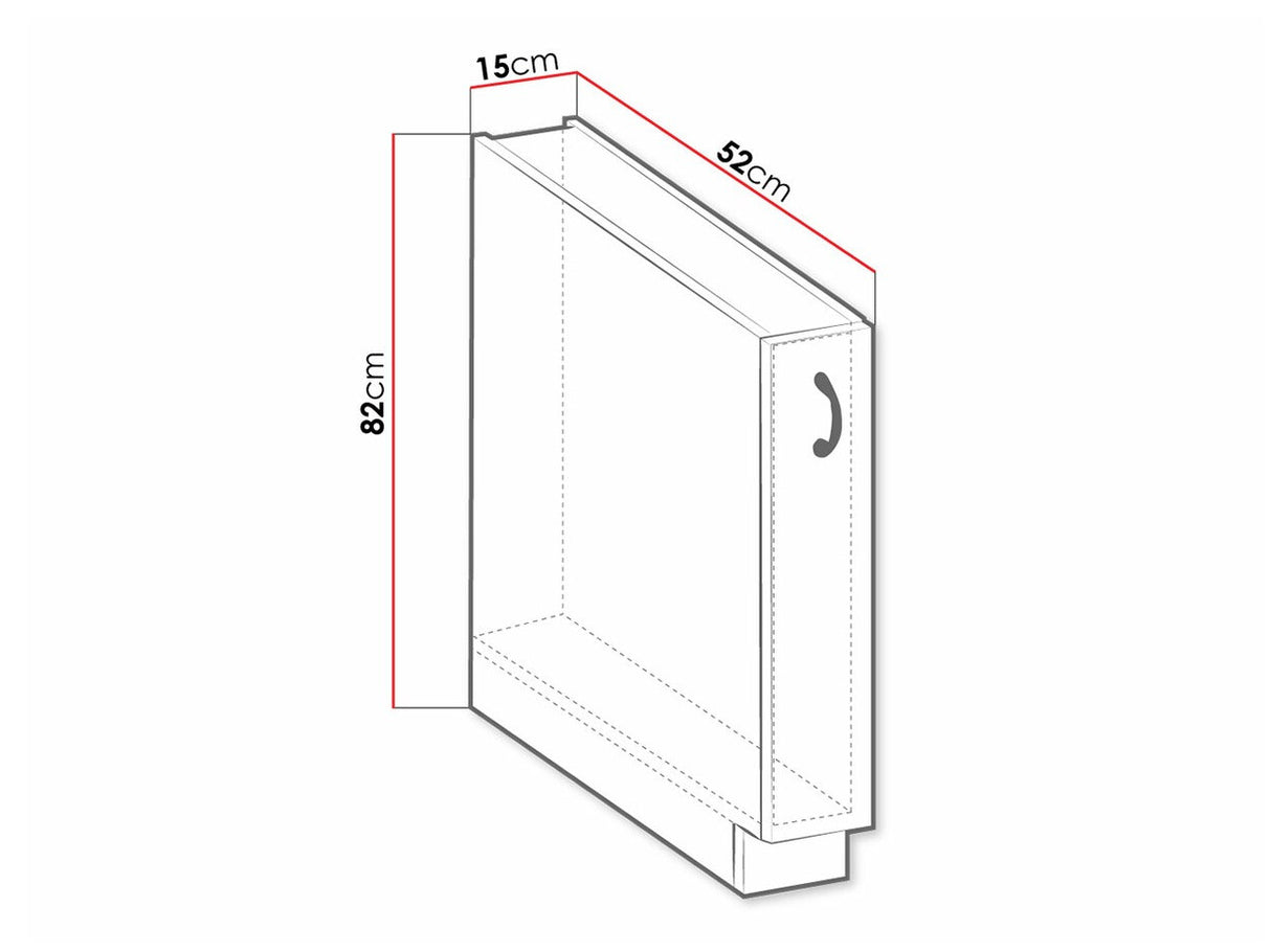 Moduláris szekrény kihúzható fiókkal 15 D CARGO BB RETROLINE (Artisan tölgy + Grafit)