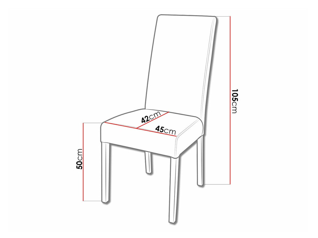 Szék K2 (JK2), Kárpit: Lawa 02, Fa színe: Wenge