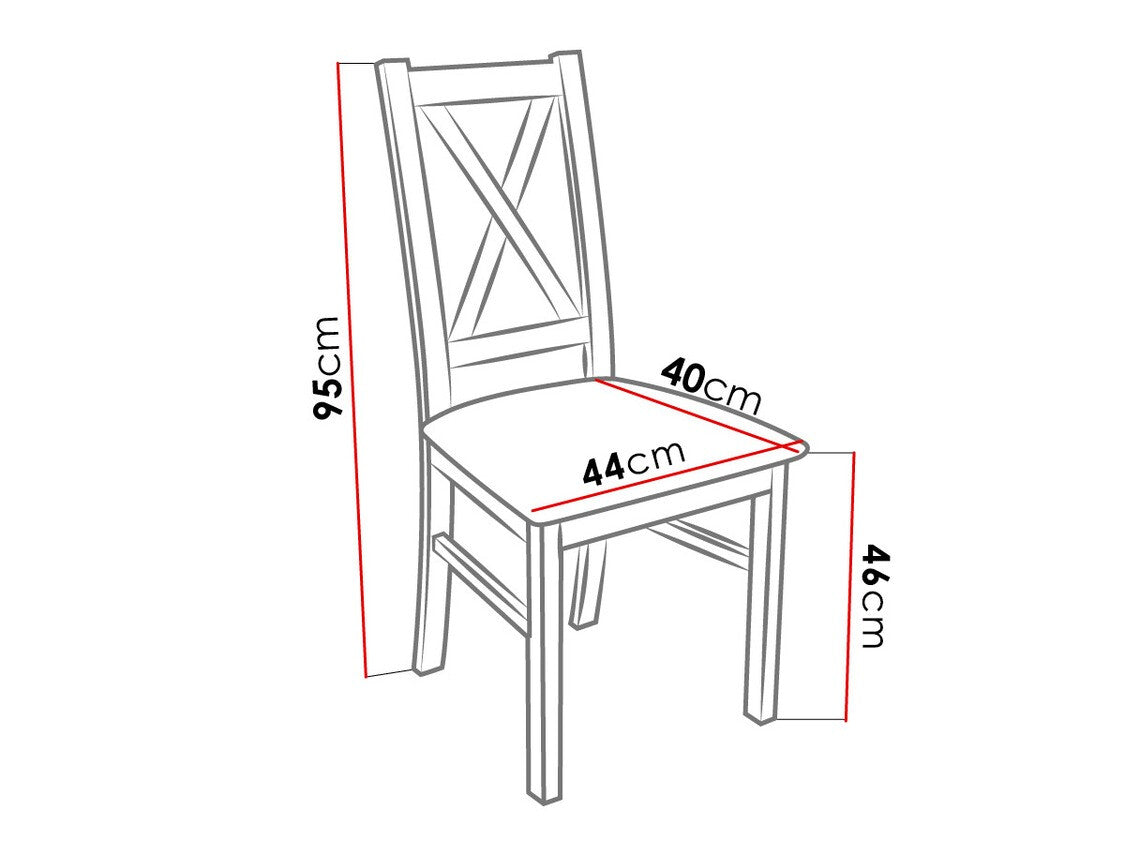 Szék K22 (JK22), Fa színe: Fehér, Kárpit: Granada 2732