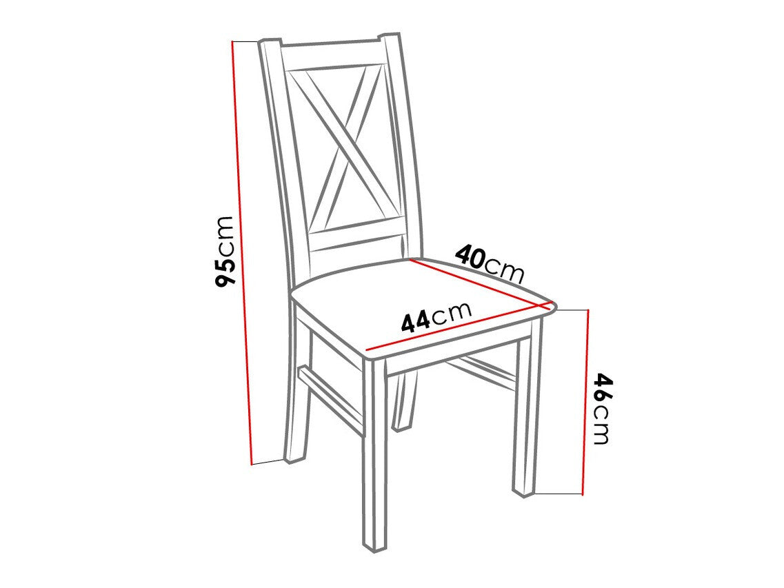 Szék K22 (JK22), Fa színe: Fehér, Kárpit: Lawa 02