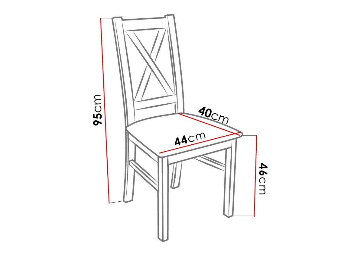Szék K22 (JK22), Fa színe: Wenge, Kárpit: Lawa 02