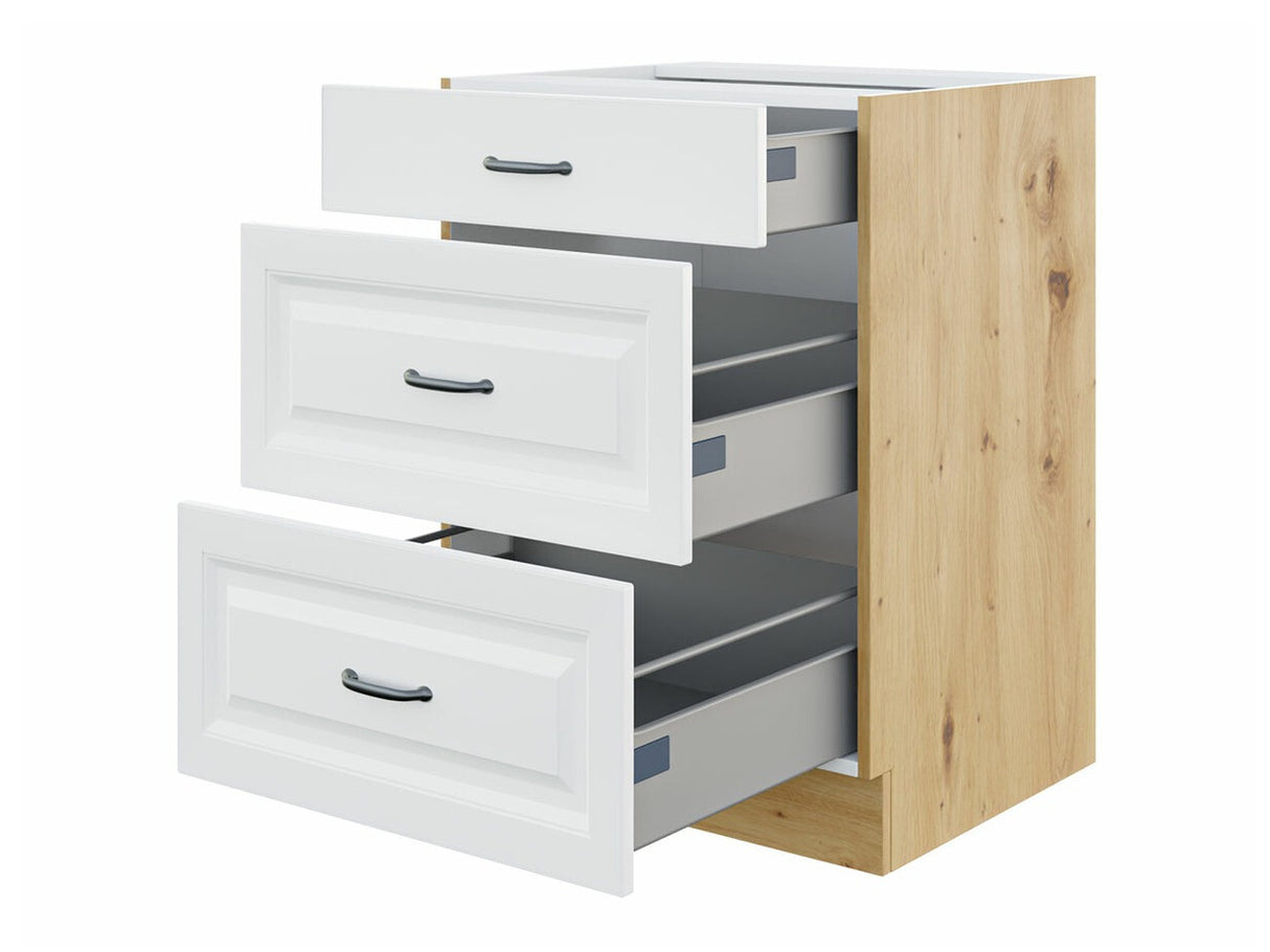 Moduláris szekrény fiókokkal 60 D 3S BB RETROLINE (Artisan tölgy + Grafit)