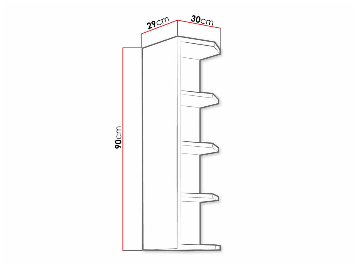 Polc 30 G-90 ZAK RETROLINE (Artisan tölgy)