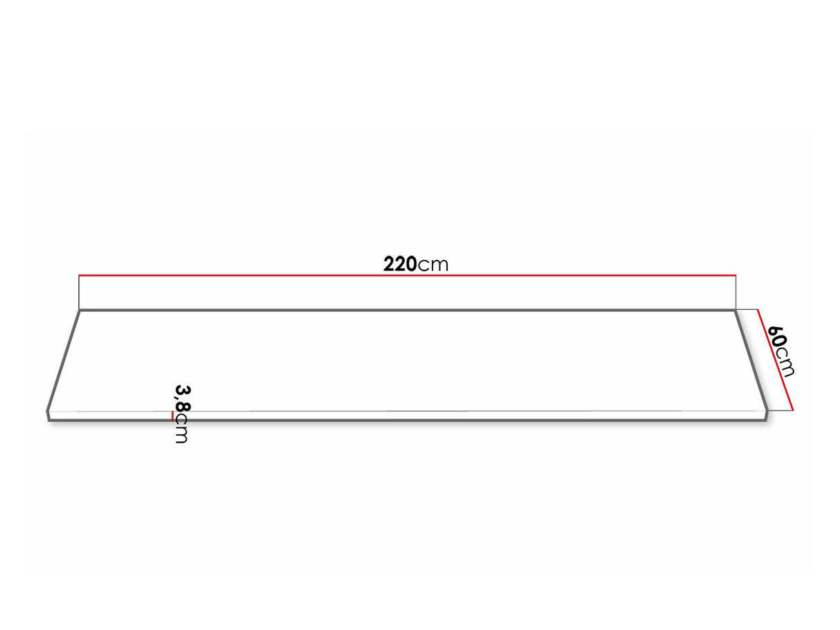 Munkalap Retroline, Asztallap alakja: Egyszerű, Munkalap hossza: 2200 mm