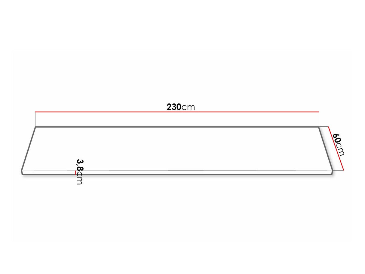 Munkalap Retroline, Asztallap alakja: Egyszerű, Munkalap hossza: 2300 mm