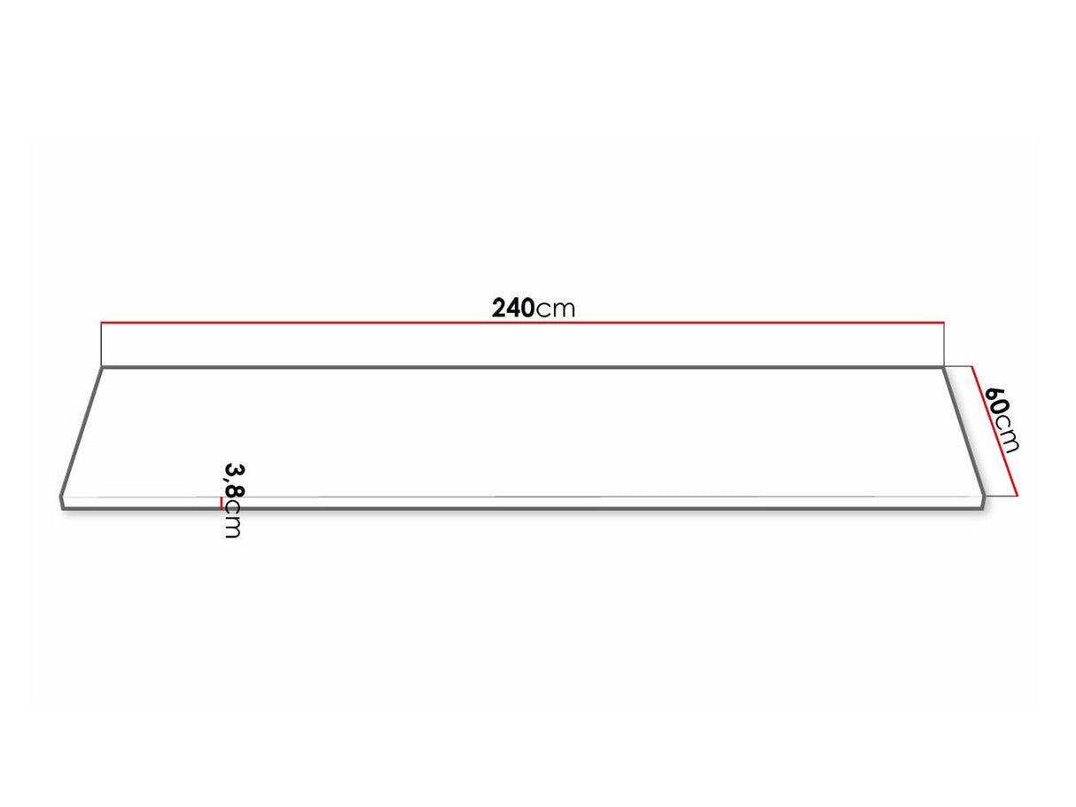 Munkalap Retroline, Asztallap alakja: Egyszerű, Munkalap hossza: 2400 mm