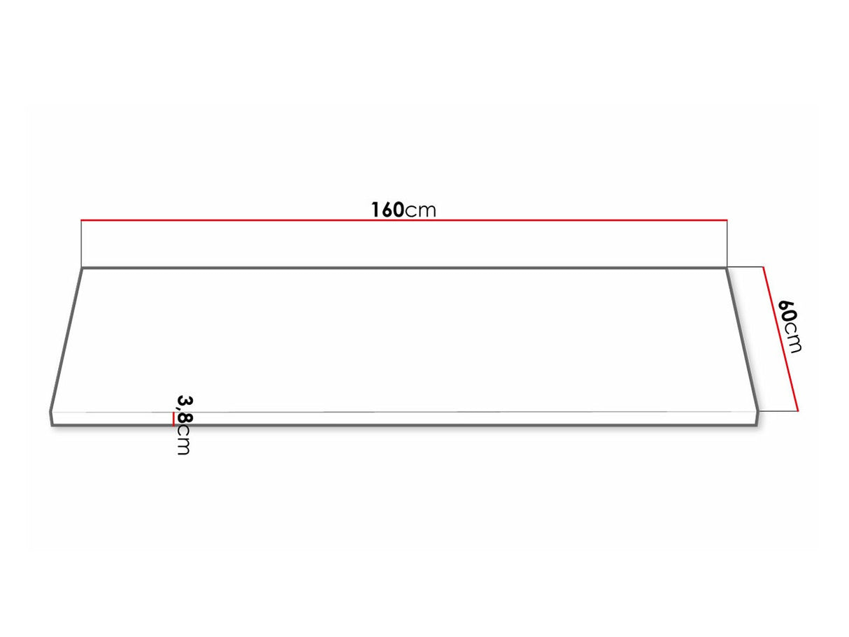 Munkalap Retroline, Asztallap alakja: Balos, Munkalap hossza: 1600 mm