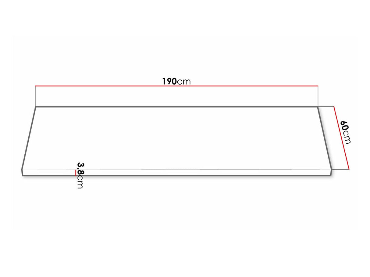 Munkalap Retroline, Asztallap alakja: Balos, Munkalap hossza: 1900 mm
