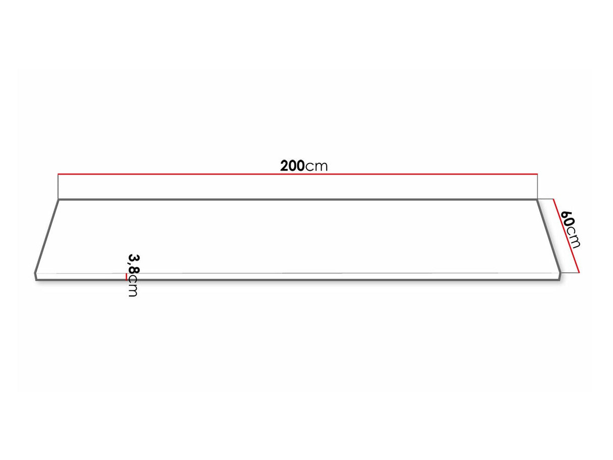 Munkalap Retroline, Asztallap alakja: Balos, Munkalap hossza: 2000 mm