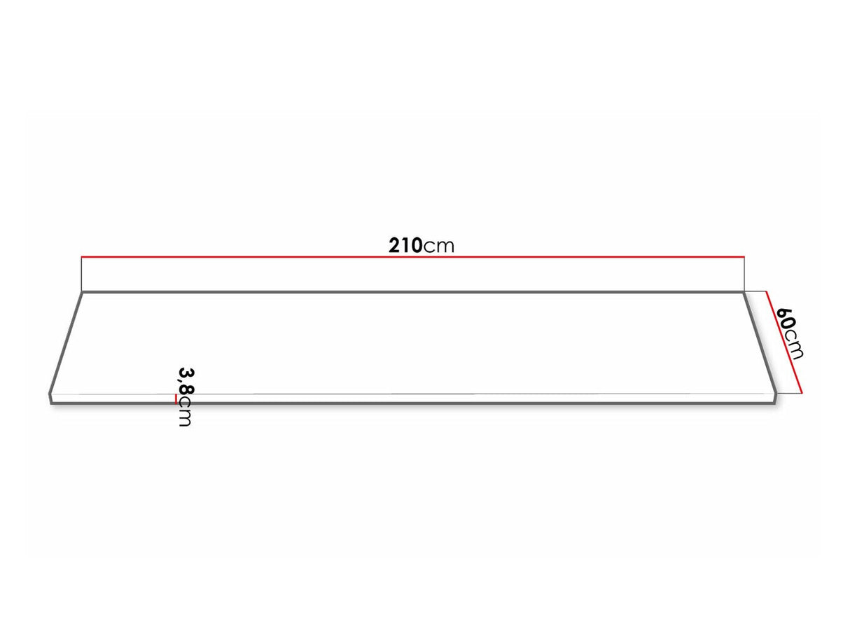 Munkalap Retroline, Asztallap alakja: Balos, Munkalap hossza: 2100 mm