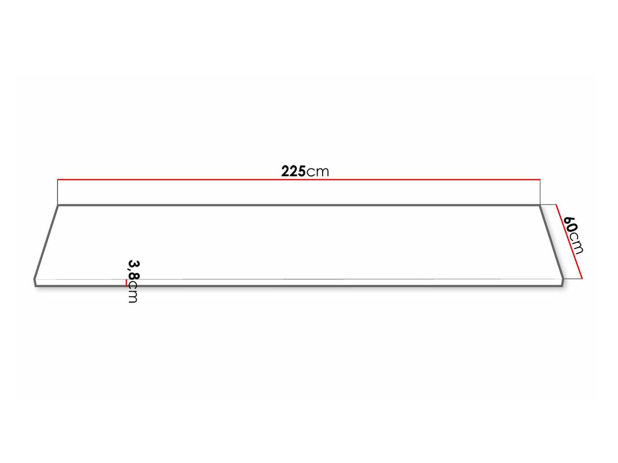 Munkalap Retroline, Asztallap alakja: Balos, Munkalap hossza: 2250 mm