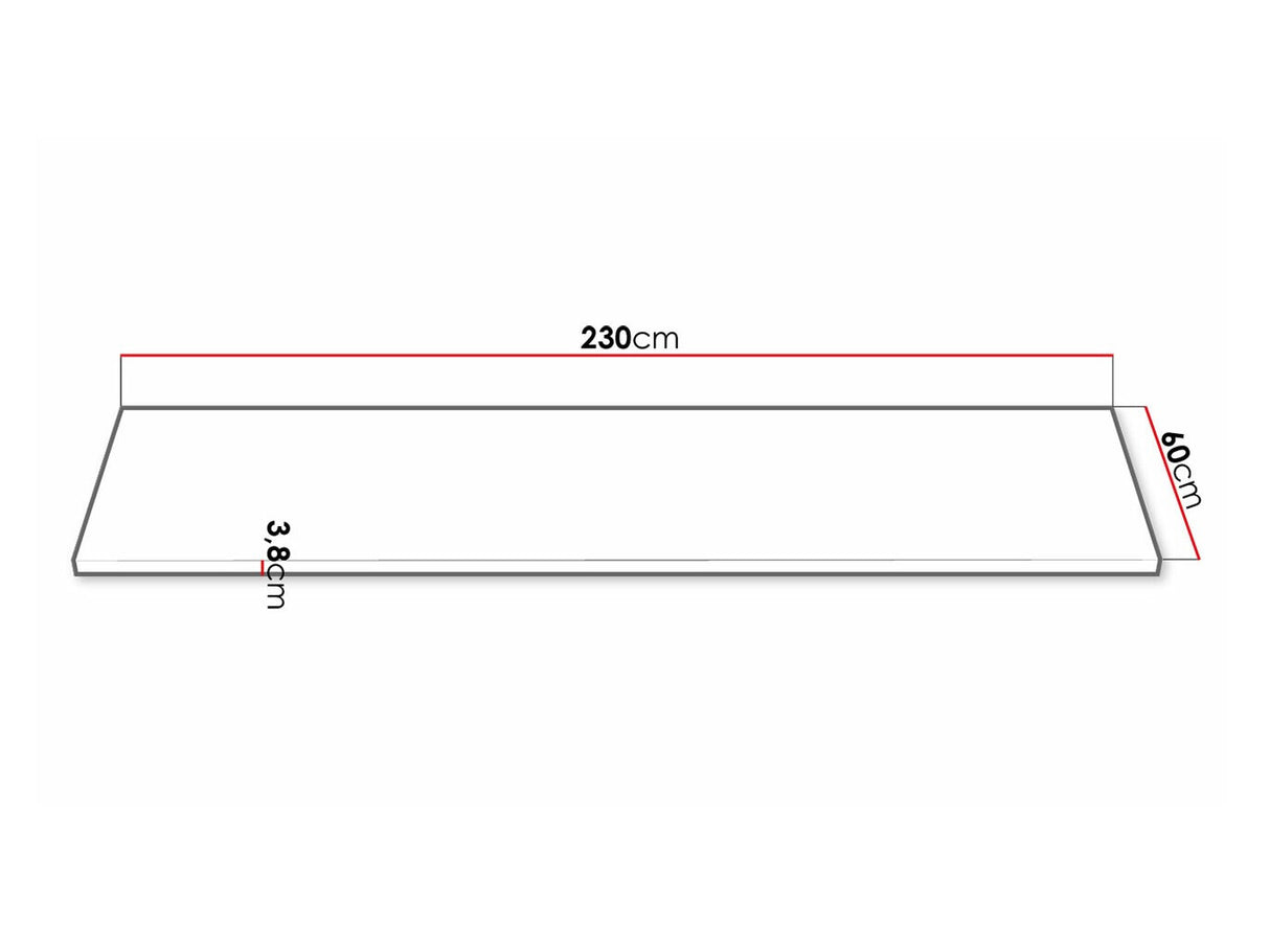 Munkalap Retroline, Asztallap alakja: Balos, Munkalap hossza: 2300 mm