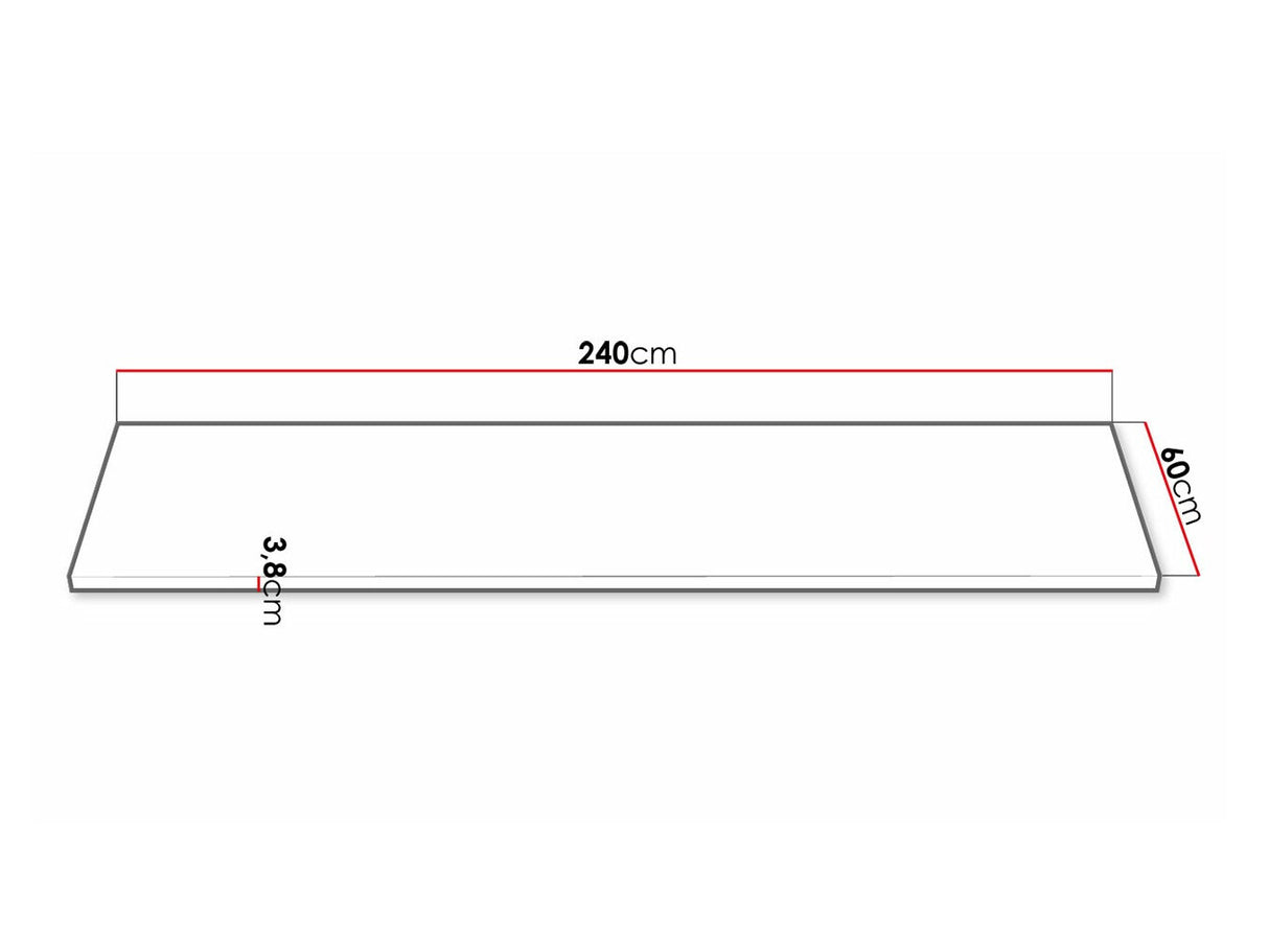 Munkalap Retroline, Asztallap alakja: Balos, Munkalap hossza: 2400 mm