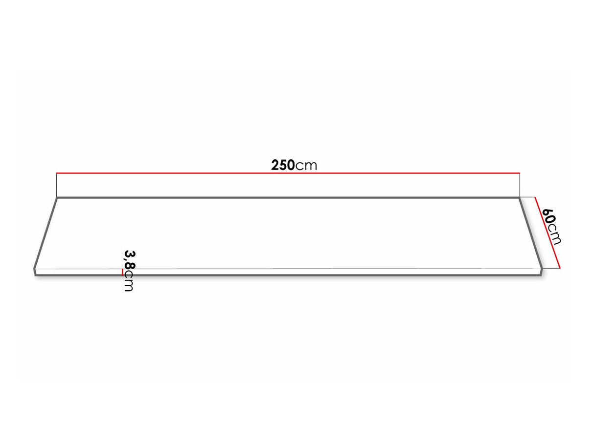 Munkalap Retroline, Asztallap alakja: Jobbos, Munkalap hossza: 2500 mm