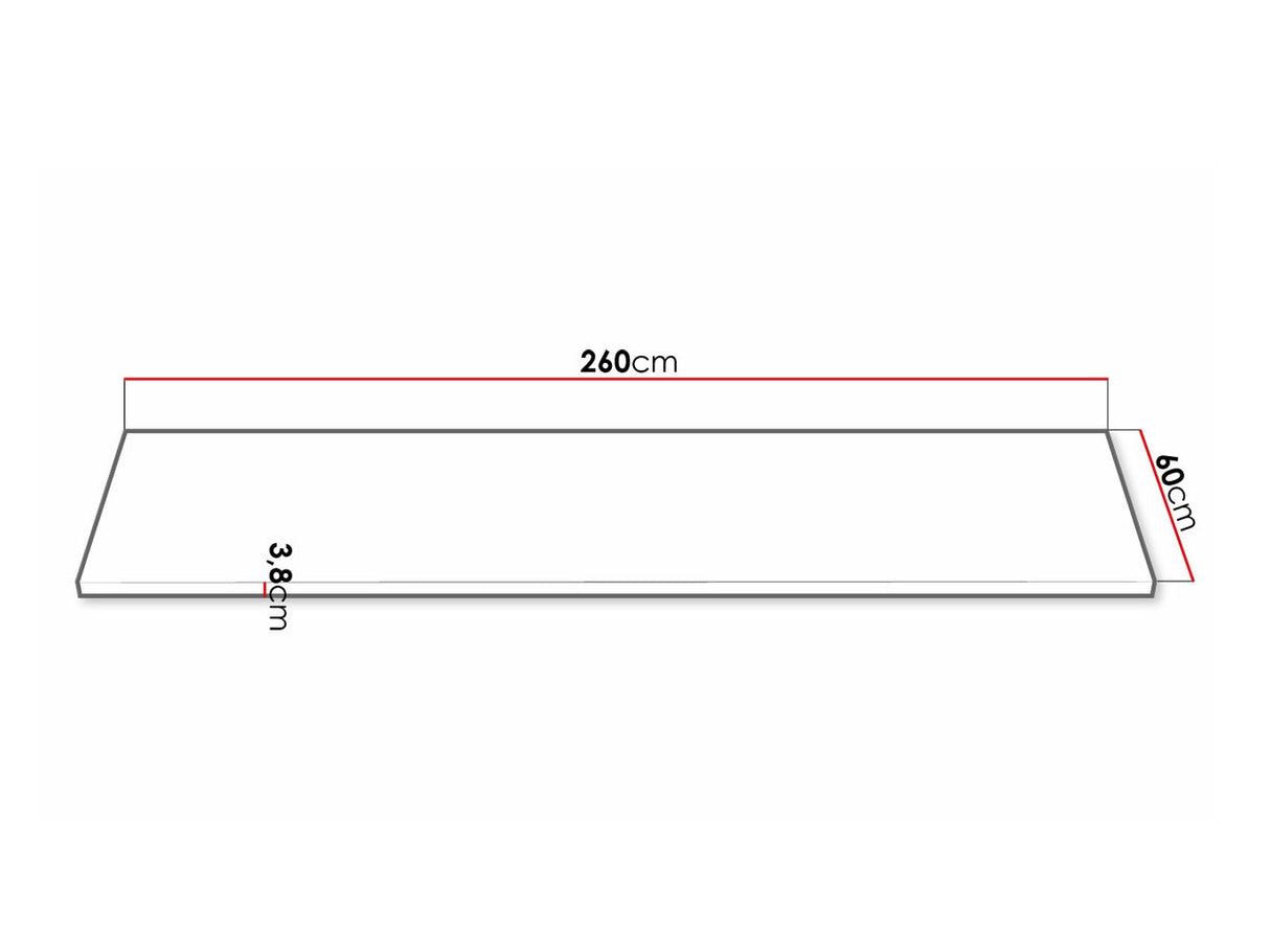 Munkalap Retroline, Asztallap alakja: Jobbos, Munkalap hossza: 2600 mm