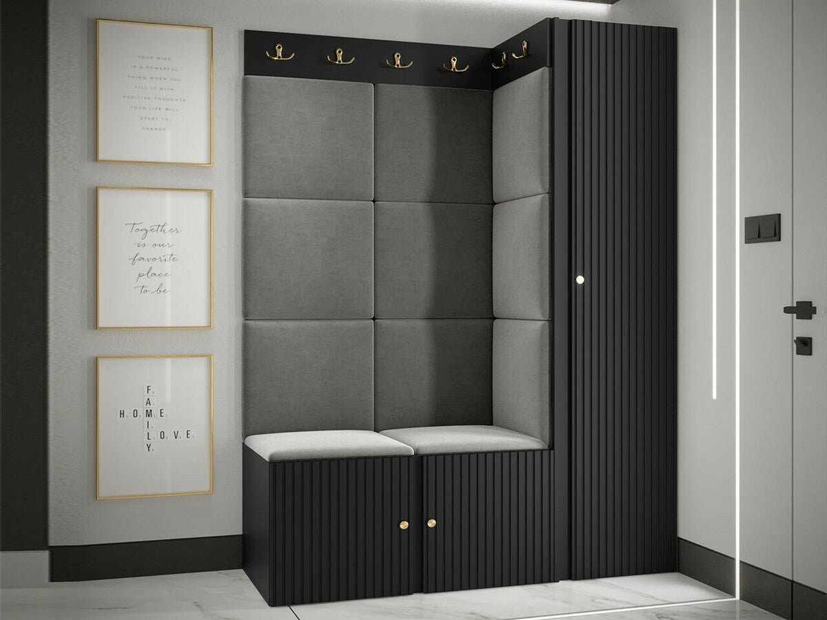 Gardróbszekrény ORION RYFEL SLIM (Towiro 1D) (Fekete)