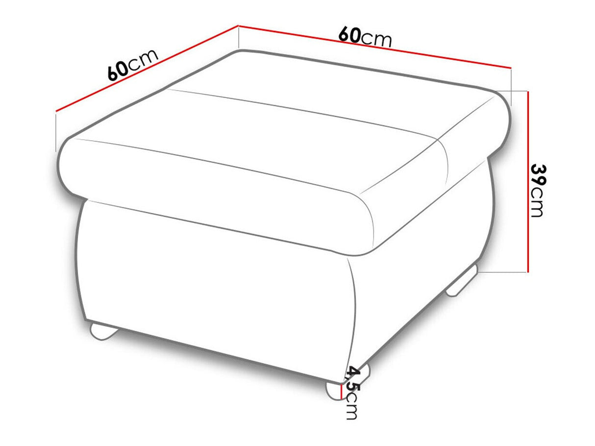 Puff Orkan M (Herkules), Szín: Uttario Velvet 2956 + Uttario Velvet 2955