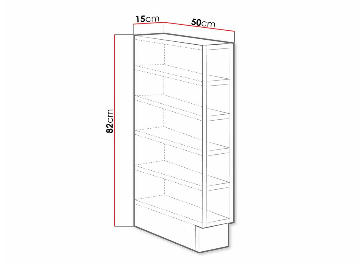 Könyvespolc 15 D OTW BB RETROLINE (Artisan tölgy)
