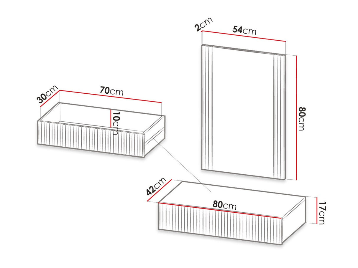Fésülködő asztal Toaletka PAFOS (Sinenko), Szín: Fehér