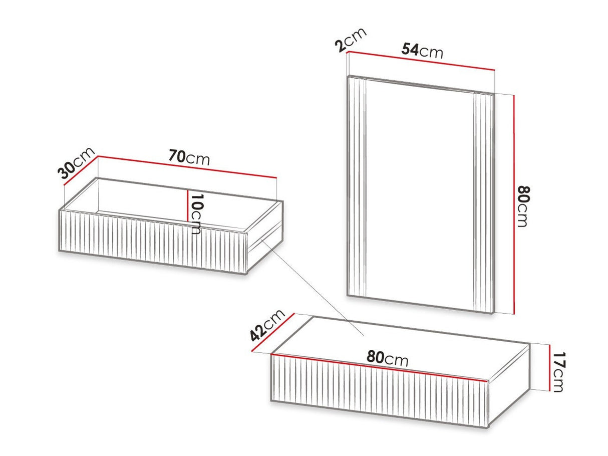 Fésülködő asztal Toaletka PAFOS (Sinenko), Szín: Fekete