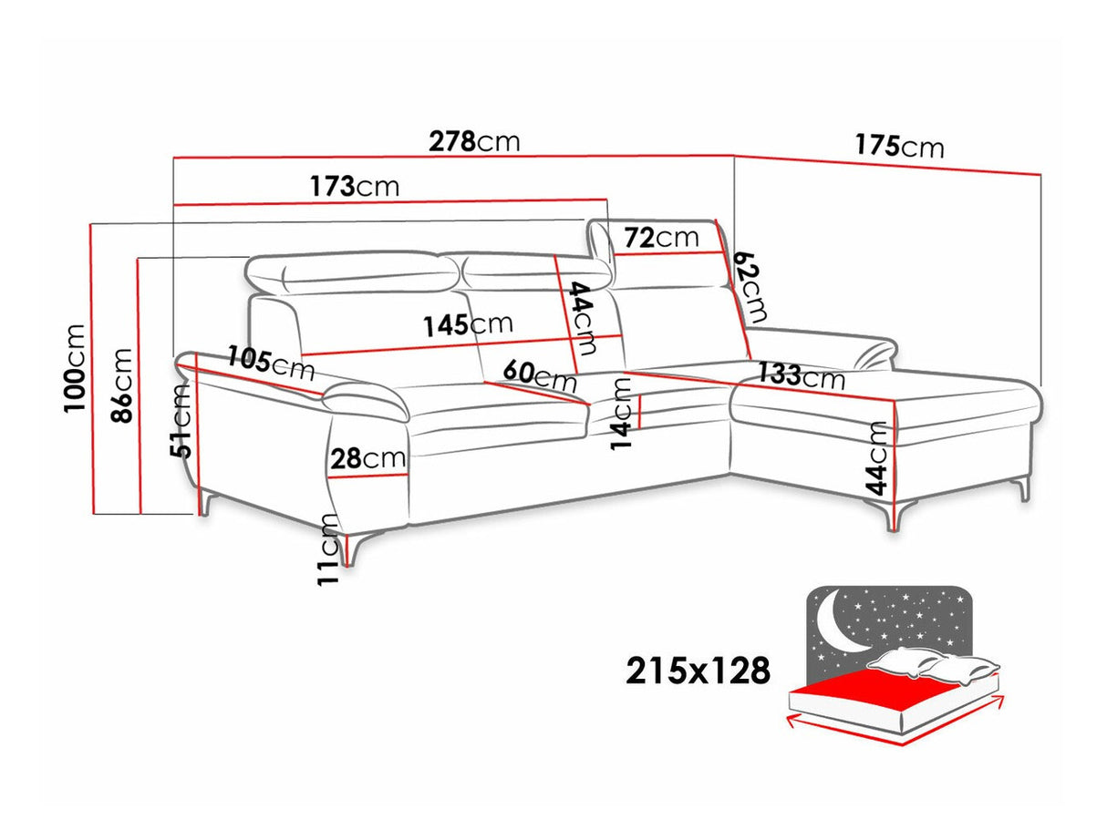 Sarokkanapé Magic A (Chester A), Változatok: Jobbos