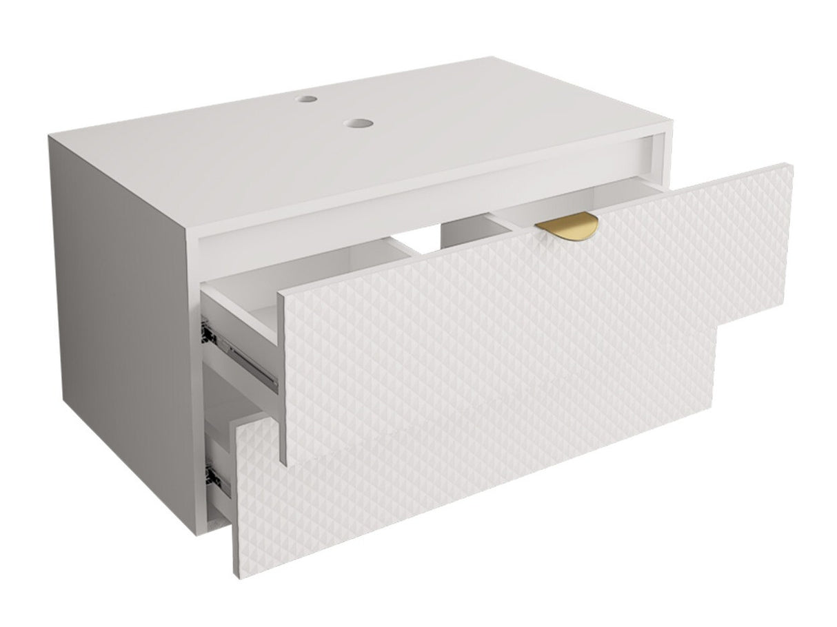 Fali szekrény mosdónak ANIABO 01 (Boterio 01), Szín: Fekete, Mosdókagyló: Nem