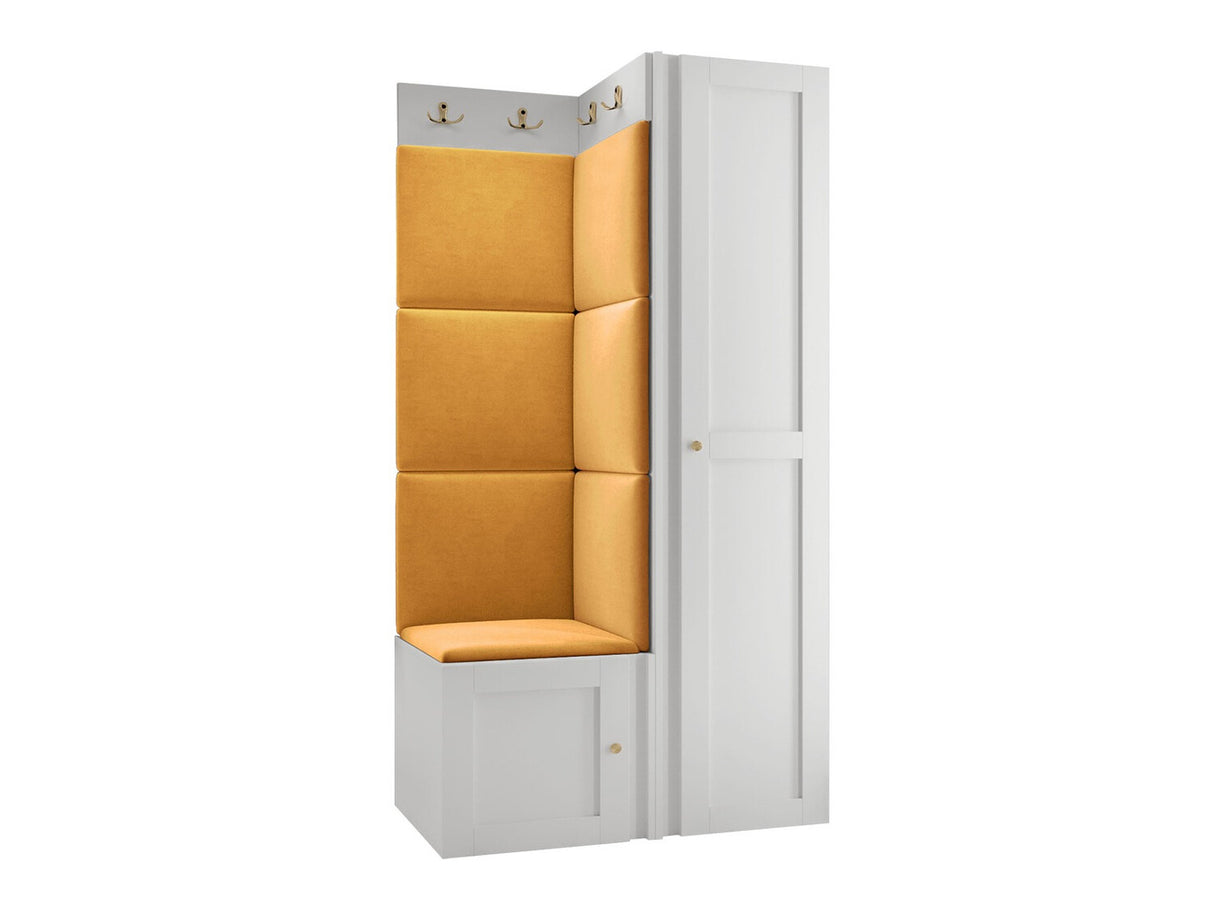 Előszoba garnitúra ORION RYFEL RAMIRO XXV, Keret színe: Fehér, Puha falpanel színe: Manila 32