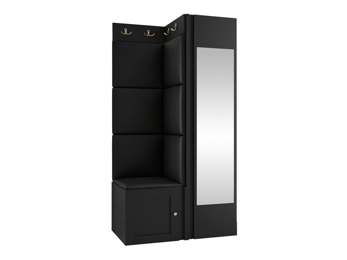 Előszoba garnitúra ORION RYFEL RAMIRO XXVI, Keret színe: Fekete, Puha falpanel színe: Soft 011