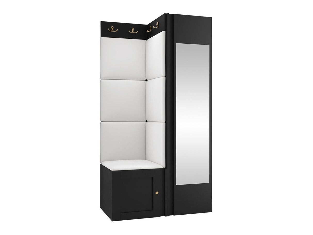 Előszoba garnitúra ORION RYFEL RAMIRO XXVI, Keret színe: Fekete, Puha falpanel színe: Soft 017