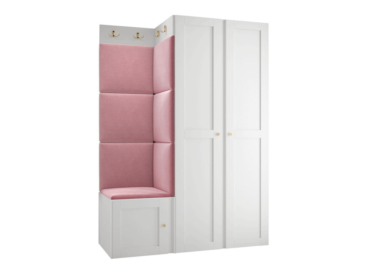 Előszoba garnitúra ORION RYFEL RAMIRO XXIII (Terospito), Keret színe: Fehér, Puha falpanel színe: Manila 09