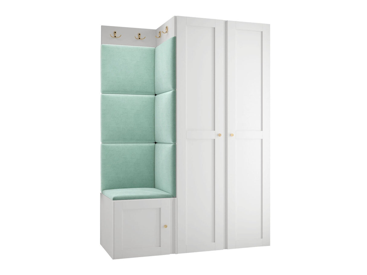 Előszoba garnitúra ORION RYFEL RAMIRO XXIII (Terospito), Keret színe: Fehér, Puha falpanel színe: Manila 11