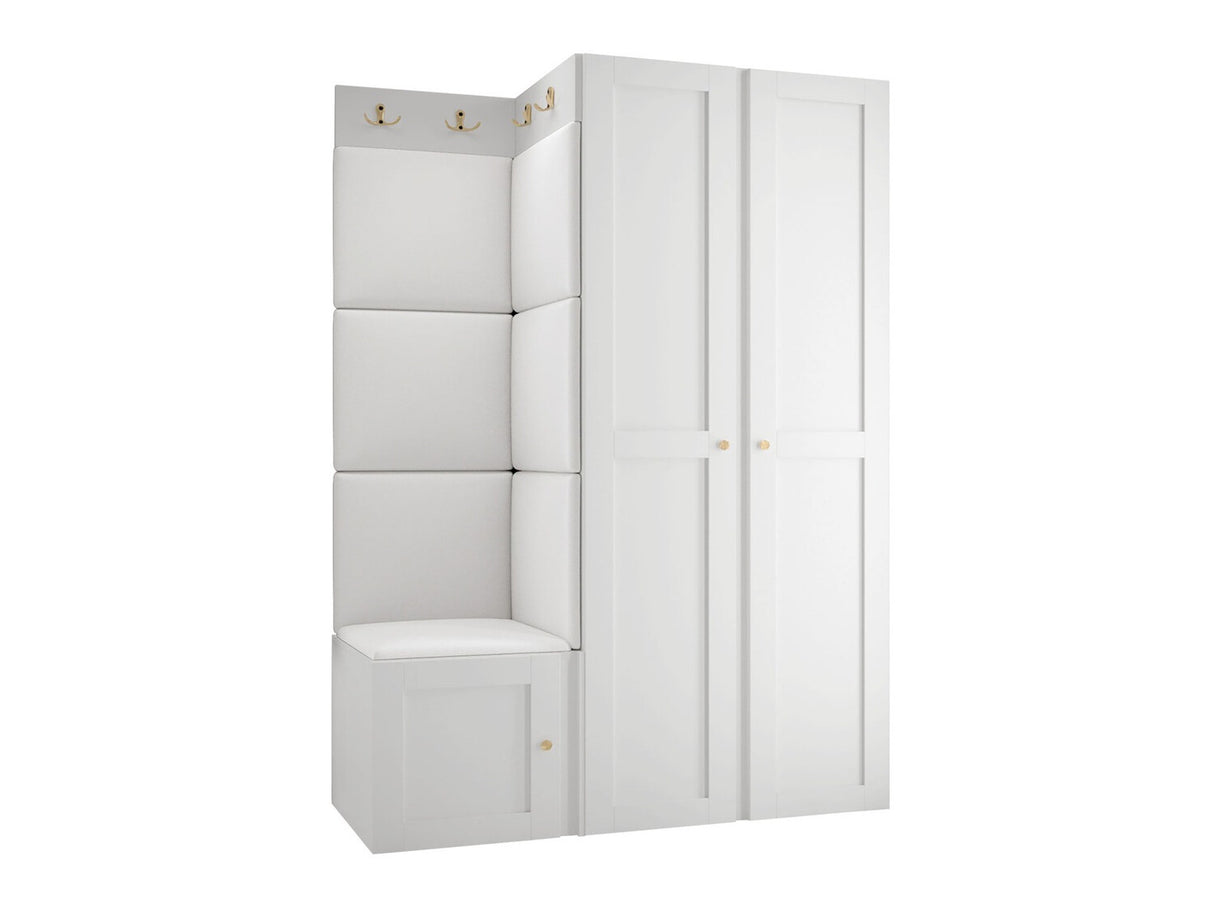 Előszoba garnitúra ORION RYFEL RAMIRO XXIII (Terospito), Keret színe: Fehér, Puha falpanel színe: Soft 017