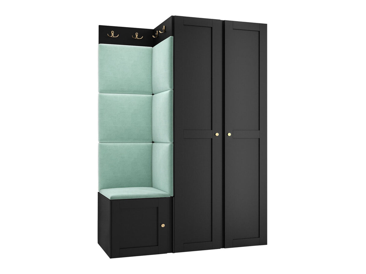 Előszoba garnitúra ORION RYFEL RAMIRO XXIII (Terospito), Keret színe: Fekete, Puha falpanel színe: Manila 11