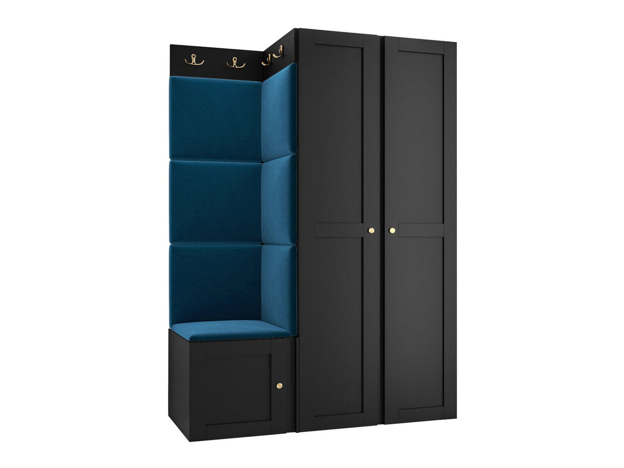 Előszoba garnitúra ORION RYFEL RAMIRO XXIII (Terospito), Keret színe: Fekete, Puha falpanel színe: Manila 26