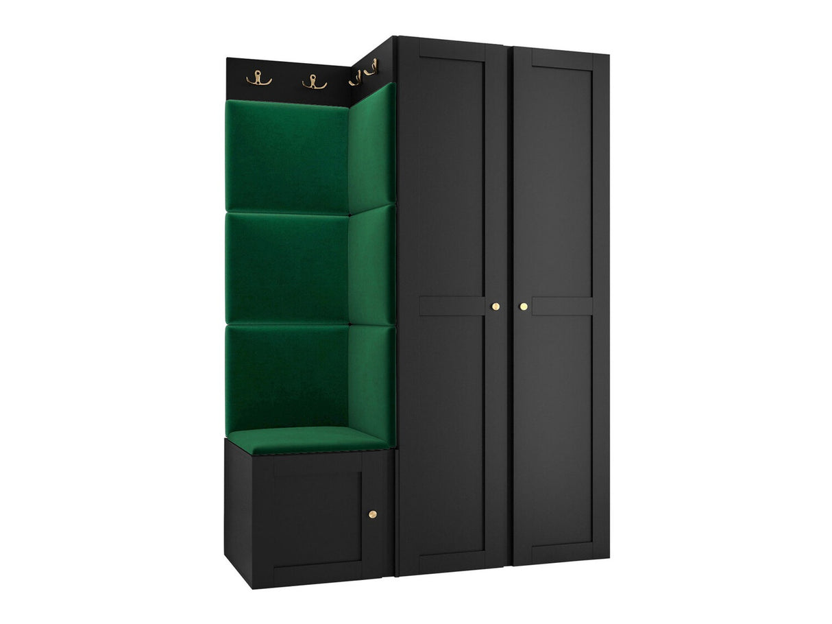 Előszoba garnitúra ORION RYFEL RAMIRO XXIII (Terospito), Keret színe: Fekete, Puha falpanel színe: Manila 35