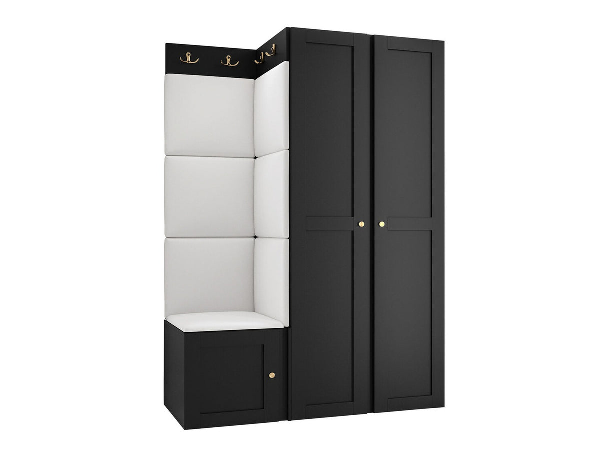 Előszoba garnitúra ORION RYFEL RAMIRO XXIII (Terospito), Keret színe: Fekete, Puha falpanel színe: Soft 017