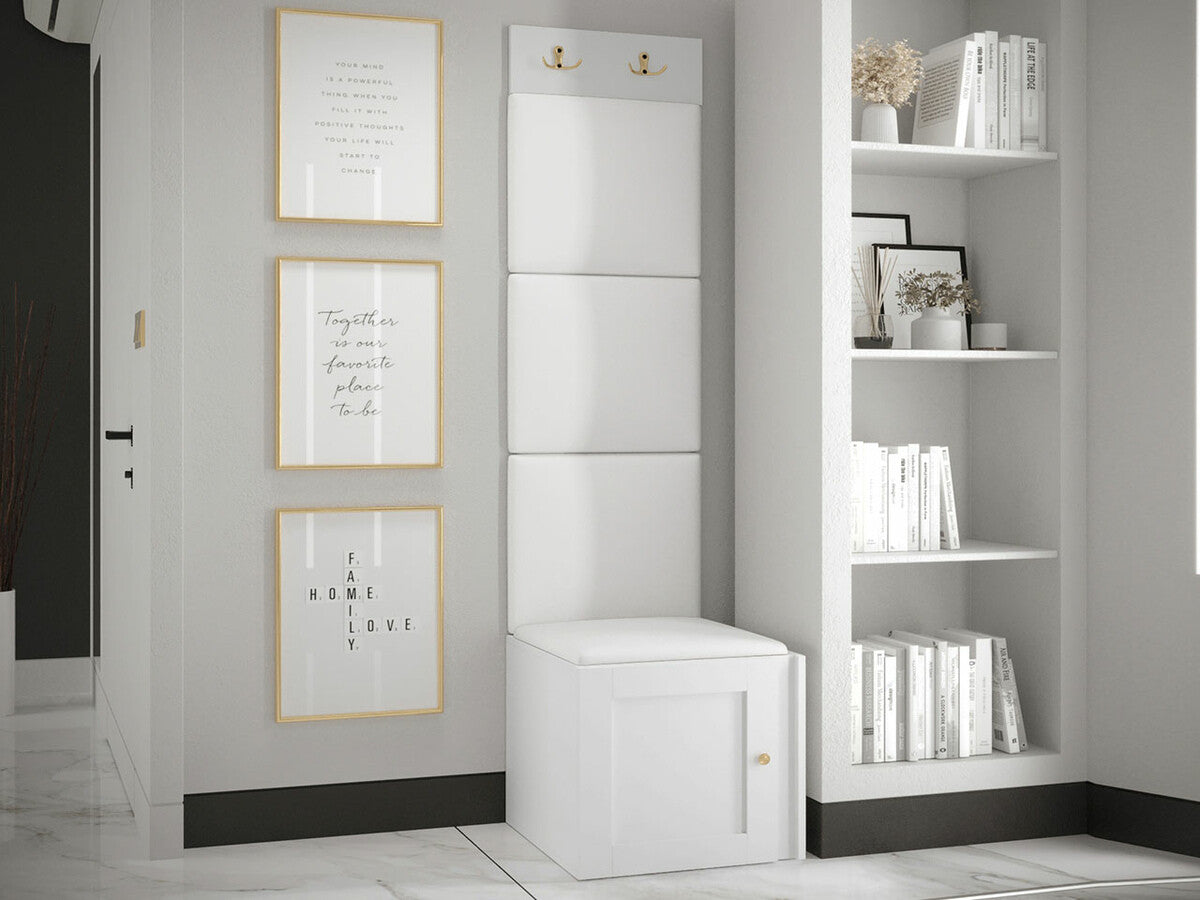 Előszoba garnitúra ORION RYFEL RAMIRO XXII (Terospito), Keret színe: Fehér, Puha falpanel színe: Soft 017