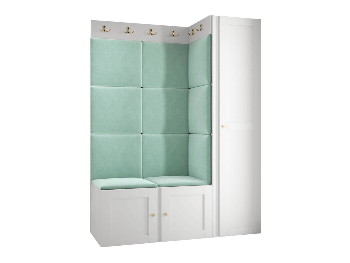 Előszoba garnitúra ORION RYFEL RAMIRO IX, Keret színe: Fehér, Puha falpanel színe: Manila 11