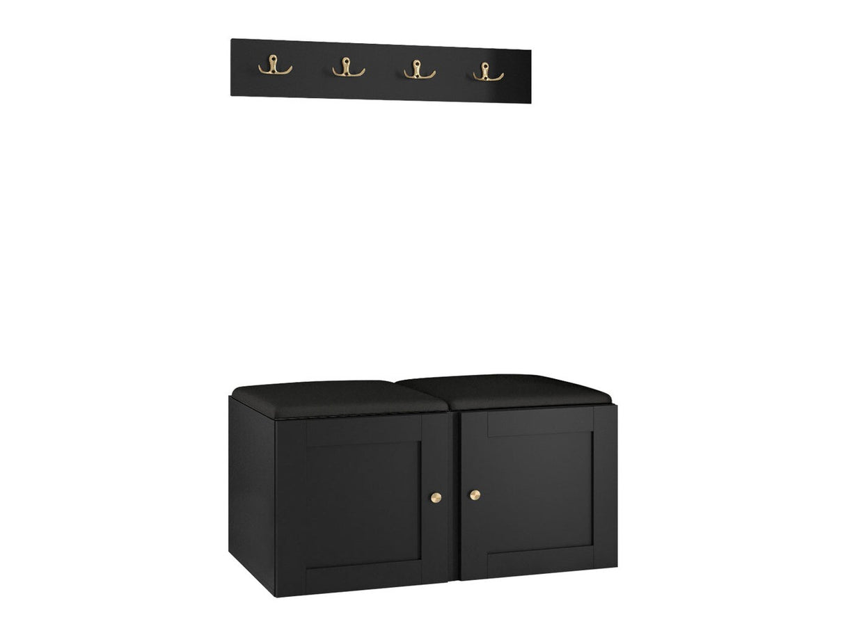 Előszoba garnitúra ORION RYFEL RAMIRO VI (Terospito), Keret színe: Fekete, Puha falpanel színe: Soft 011