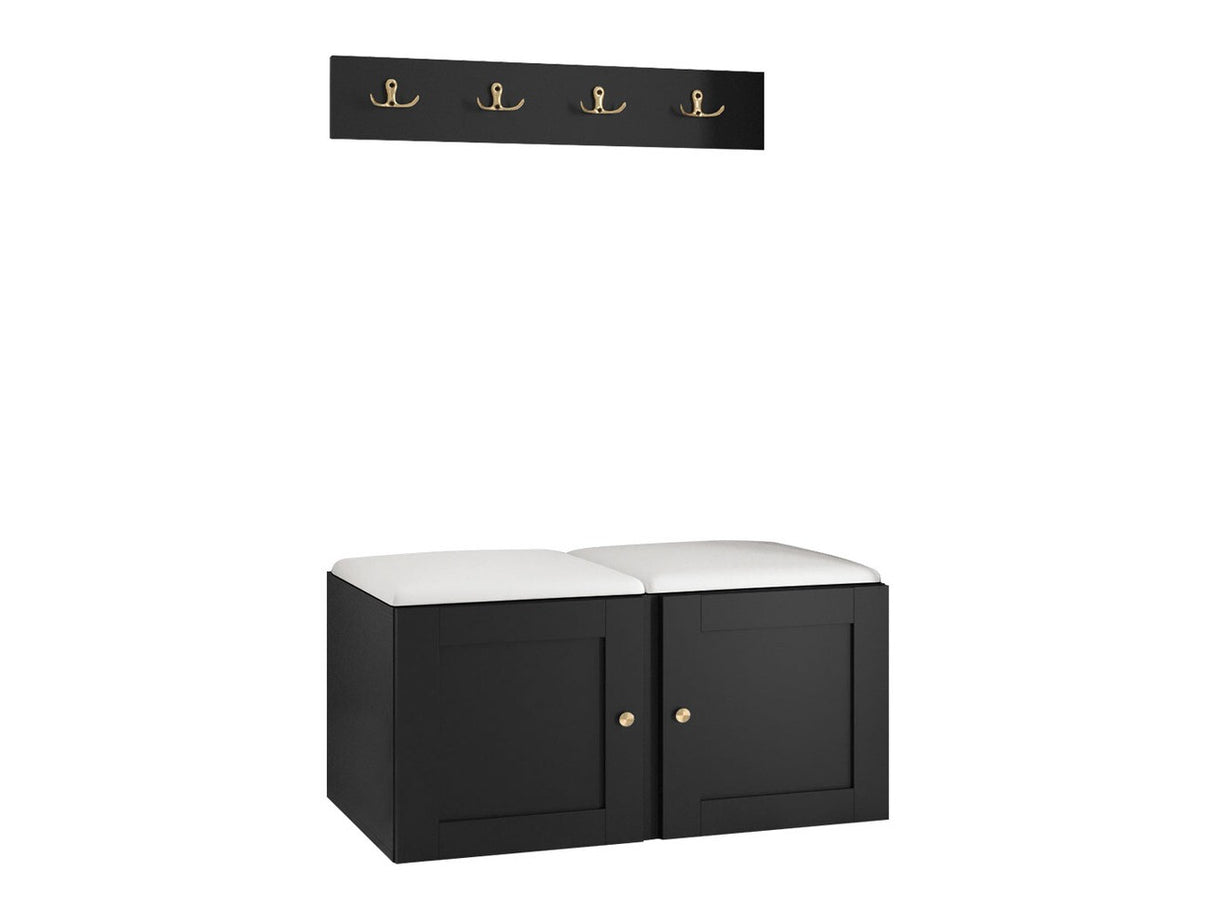 Előszoba garnitúra ORION RYFEL RAMIRO VI (Terospito), Keret színe: Fekete, Puha falpanel színe: Soft 017