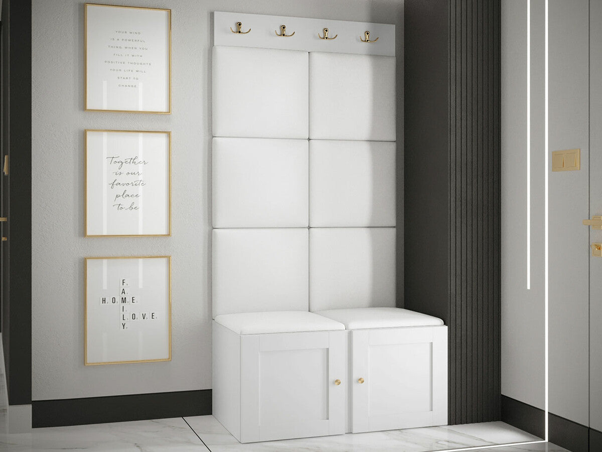 Előszoba garnitúra Orion Ryfel Ramiro IV (Tavasz), Keret színe: Fehér, Puha falpanel színe: Soft 017