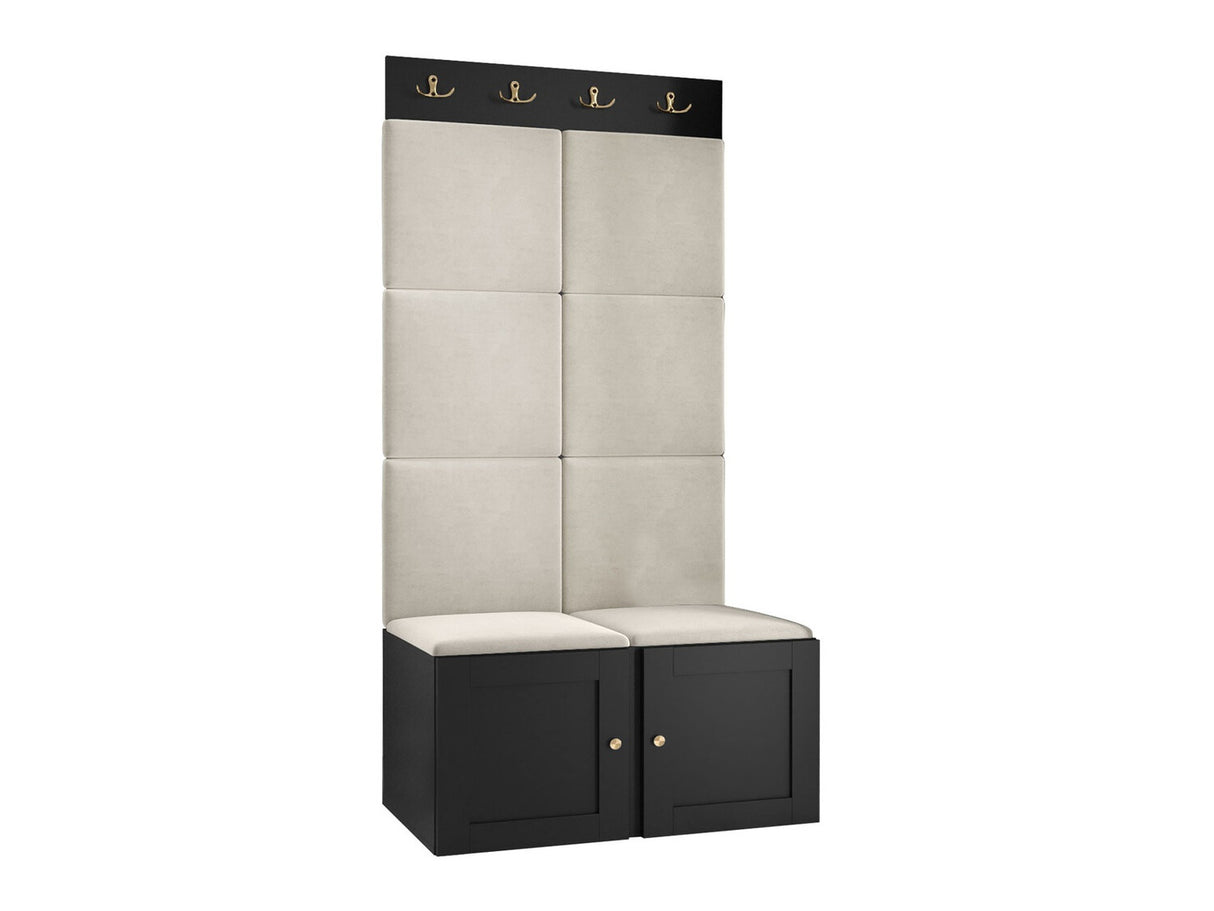 Előszoba garnitúra Orion Ryfel Ramiro IV (Tavasz), Keret színe: Fekete, Puha falpanel színe: Manila 02