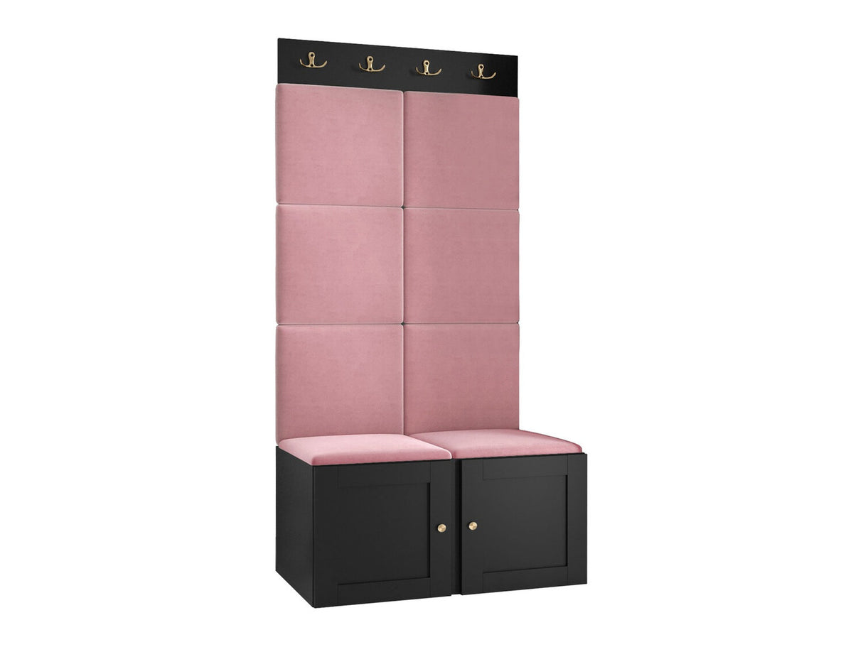 Előszoba garnitúra Orion Ryfel Ramiro IV (Tavasz), Keret színe: Fekete, Puha falpanel színe: Manila 09