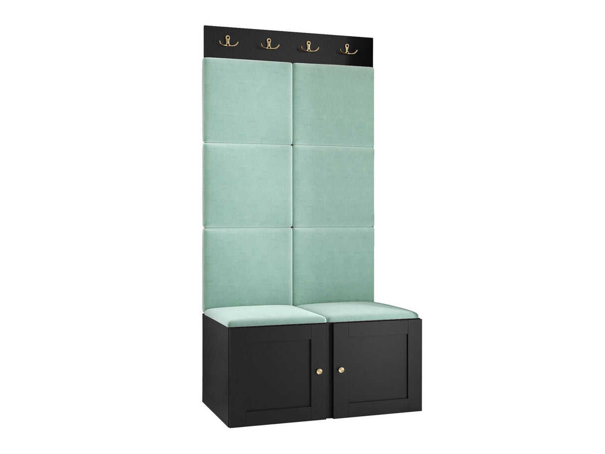 Előszoba garnitúra Orion Ryfel Ramiro IV (Tavasz), Keret színe: Fekete, Puha falpanel színe: Manila 11