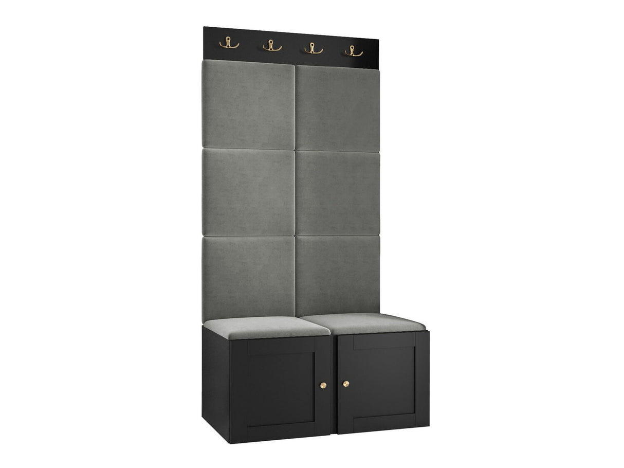 Előszoba garnitúra Orion Ryfel Ramiro IV (Tavasz), Keret színe: Fekete, Puha falpanel színe: Manila 16