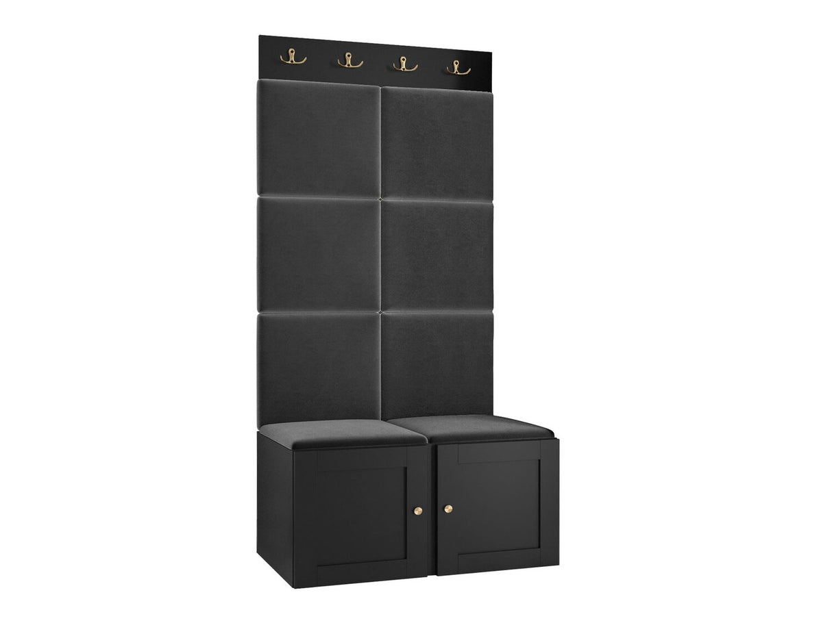 Előszoba garnitúra Orion Ryfel Ramiro IV (Tavasz), Keret színe: Fekete, Puha falpanel színe: Manila 18